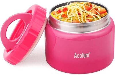 Tarro térmico aislado para alimentos para niños, capacidad de 20 onzas, adecuado para alimentos fríos y calientes, diseño de acero inoxidable al vacío a prueba de fugas con boca ancha para almuerzos, sopas y viajes - Image 2